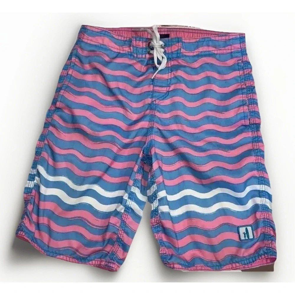 Boys Johnnie O Swim Swim Trunks Shorts Sz 12 Pockets - Unlined Clean